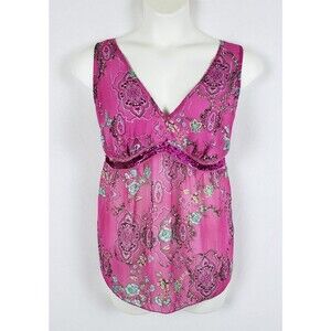 Torrid Y2K Boho Glam Top Womens 1X Sheer Metallic Sequins Tie Back Festival Pink